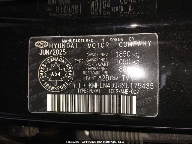 KMHLN4DJ8SU175435 Hyundai Elantra Limited
