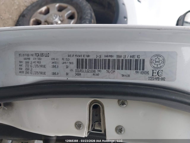 3C6UR5DL3JG216308 RAM 2500 Slt