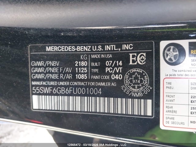 55SWF6GB6FU001004 Mercedes-Benz C 400 4matic