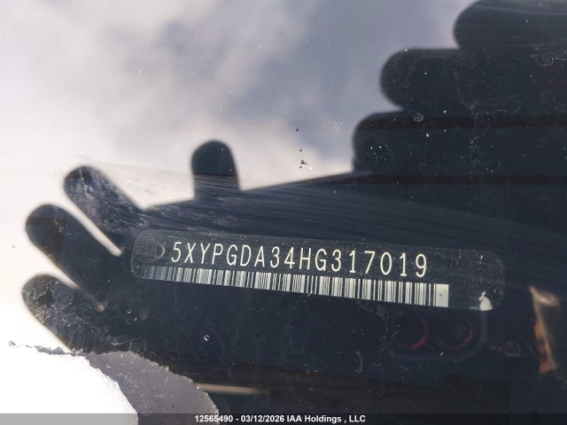 12565490 :رقم المزاد ، 5XYPGDA34HG317019 vin ، 2017 Kia Sorento Lx/l مزاد بيع