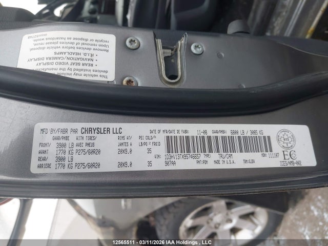 Aukcja sprzedaży 2009 Dodge Ram 1500, vin: 1D3HV13TX9S746657, numer aukcji: 12565511