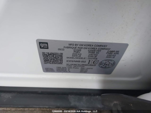 Aukcja sprzedaży 2024 Buick Encore Gx, vin: KL4AMCSL0RB016809, numer aukcji: 12565550