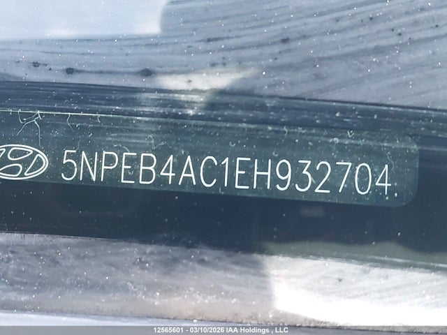 12565601 :رقم المزاد ، 5NPEB4AC1EH932704 vin ، 2014 Hyundai Sonata Gls مزاد بيع