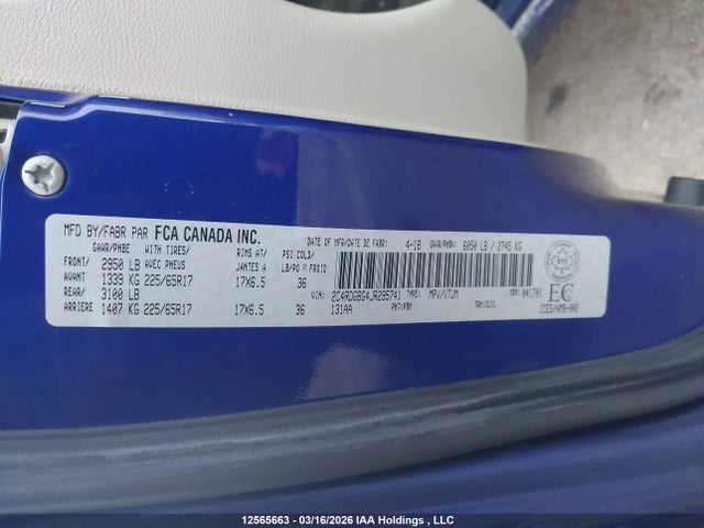 2018 Dodge Grand Caravan Se მანქანა იყიდება აუქციონზე, vin: 2C4RDGBG4JR295741, აუქციონის ნომერი: 12565663