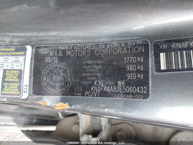 Aukcja sprzedaży 2014 Kia Forte 2.0l Ex/2.0l Sx, vin: KNAFX4A87E5060432, numer aukcji: 12565692