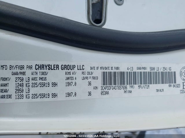 Aukcja sprzedaży 2013 Dodge Journey R/t, vin: 3C4PDDFG4DT657696, numer aukcji: 12552086