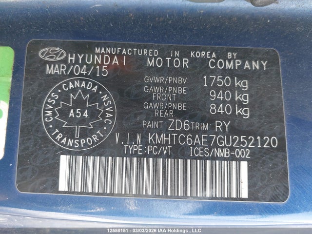Hyundai Veloster Turbo 2016 KMHTC6AE7GU252120 Image 19