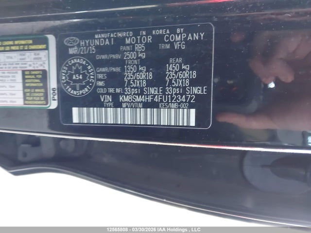 KM8SM4HF4FU123472 Hyundai Santa Fe