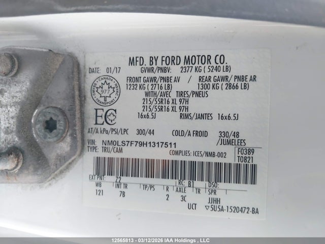 Ford Transit Connect Xlt 2017 NM0LS7F79H1317511 Image 9