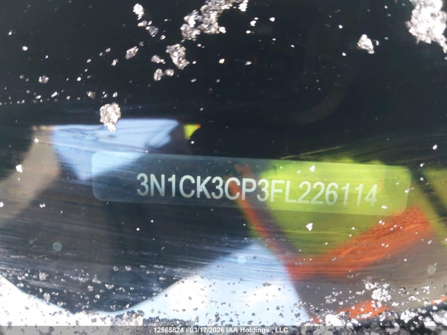2015 Nissan Micra მანქანა იყიდება აუქციონზე, vin: 3N1CK3CP3FL226114, აუქციონის ნომერი: 12565824