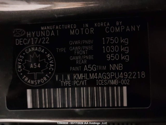 Продажа на аукционе авто 2023 Hyundai Elantra, vin: KMHLM4AG3PU492218, номер лота: 12565858
