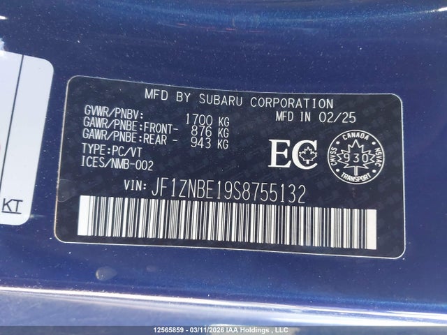 JF1ZNBE19S8755132 Toyota Gr 86 Premium