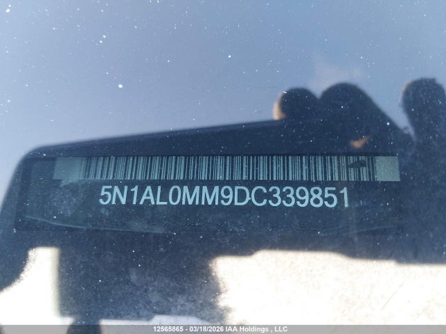 2013 Infiniti Jx35 მანქანა იყიდება აუქციონზე, vin: 5N1AL0MM9DC339851, აუქციონის ნომერი: 12565865