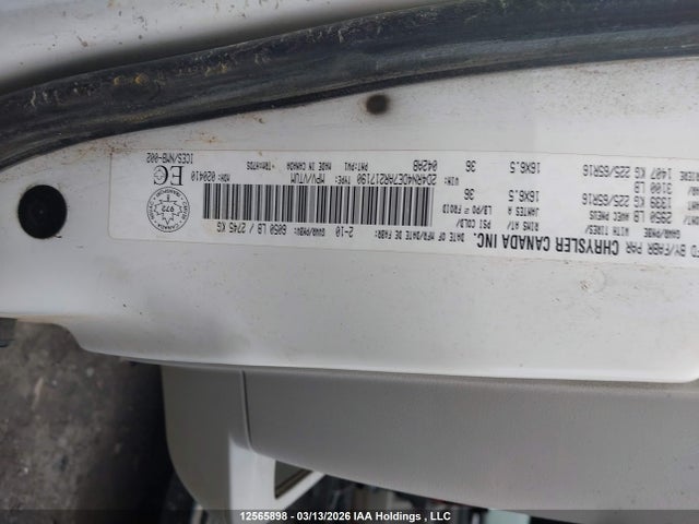 2010 Dodge Grand Caravan მანქანა იყიდება აუქციონზე, vin: 2D4RN4DE7AR217190, აუქციონის ნომერი: 12565898