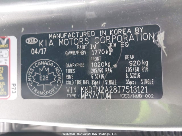 Aukcja sprzedaży 2018 Kia Soul, vin: KNDJN2A28J7513121, numer aukcji: 12565928