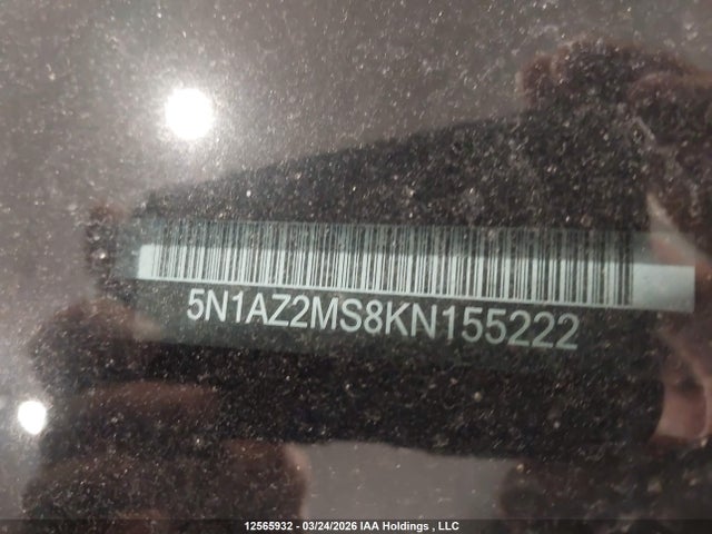 Aukcja sprzedaży 2019 Nissan Murano Platinum/sl/sv, vin: 5N1AZ2MS8KN155222, numer aukcji: 12565932