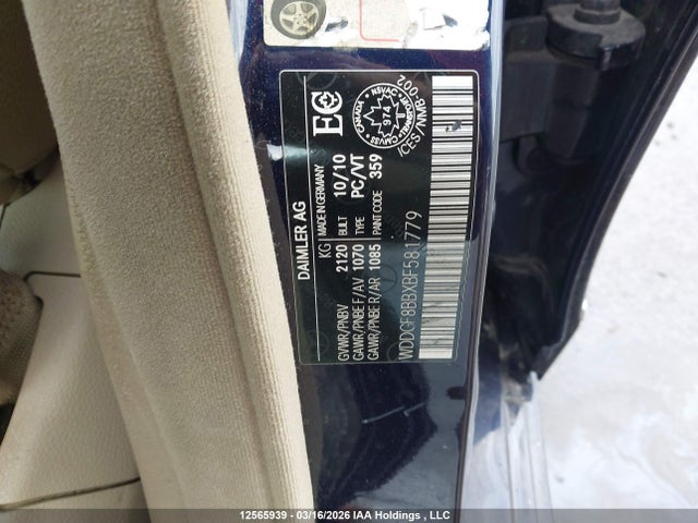 Aukcja sprzedaży 2011 Mercedes-benz C 300 4matic, vin: WDDGF8BBXBF581779, numer aukcji: 12565939