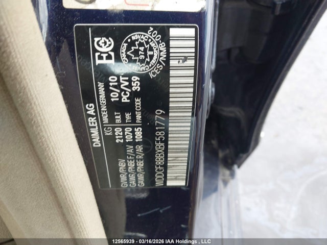 Aukcja sprzedaży 2011 Mercedes-benz C 300 4matic, vin: WDDGF8BBXBF581779, numer aukcji: 12565939