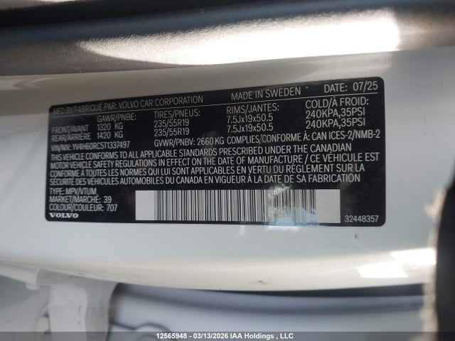 Volvo XC60 PLUS 2026 YV4H60RC5T1337497 Image 9