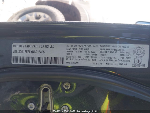3C6UR5FLXNG213425 RAM 2500 Laramie