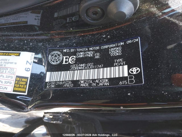JTDBDMHE6SJ011747 Toyota Corolla Hybrid