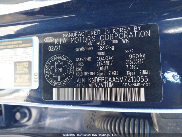 KNDEPCAA5M7211055 KIA Seltos Lx