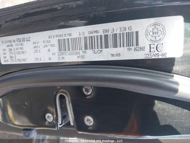 Dodge RAM 1500 2016 3C6RR7KT1GG343846 Image 9