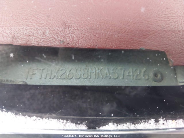 12543447 :رقم المزاد ، 1FTHX26G8MKA57426 vin ، 1991 Ford F250 مزاد بيع
