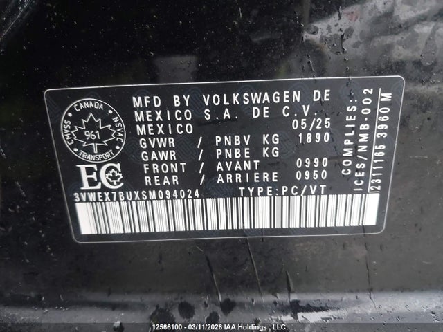 3VWEX7BUXSM094024 Volkswagen JETTA SE