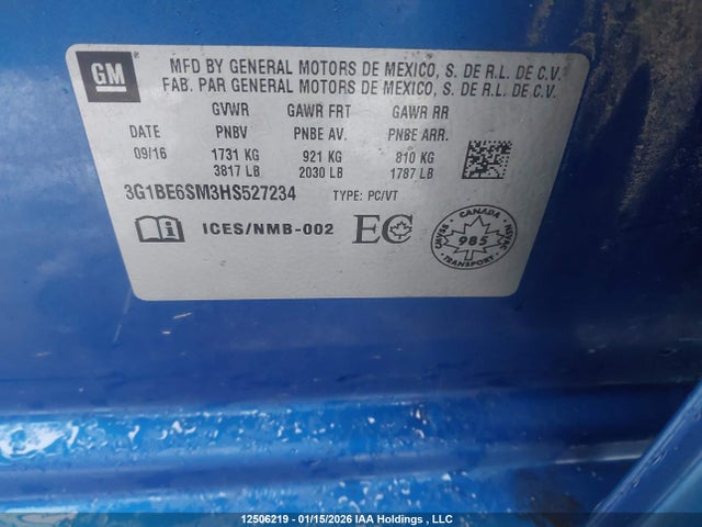 Chevrolet Cruze Lt Auto 2017 3G1BE6SM3HS527234 Image 18