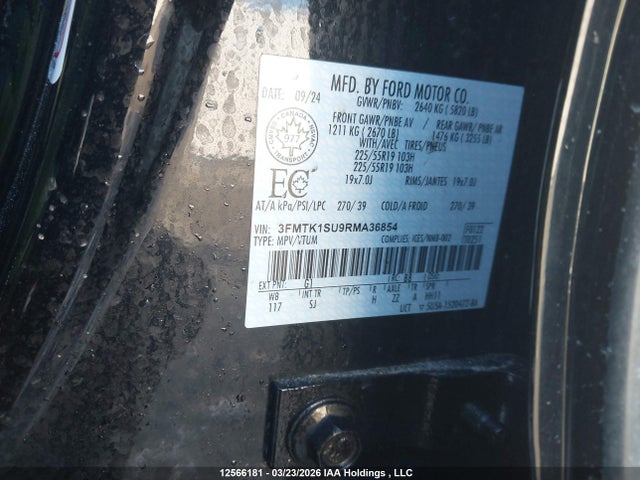 3FMTK1SU9RMA36854 Ford Mustang Mach-e Select