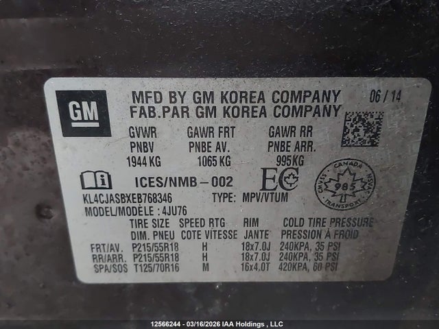 Buick Encore 2014 KL4CJASBXEB768346 Image 9