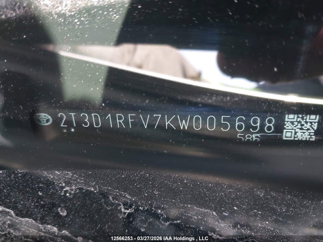 2019 Toyota Rav4 Limited მანქანა იყიდება აუქციონზე, vin: 2T3D1RFV7KW005698, აუქციონის ნომერი: 12566253