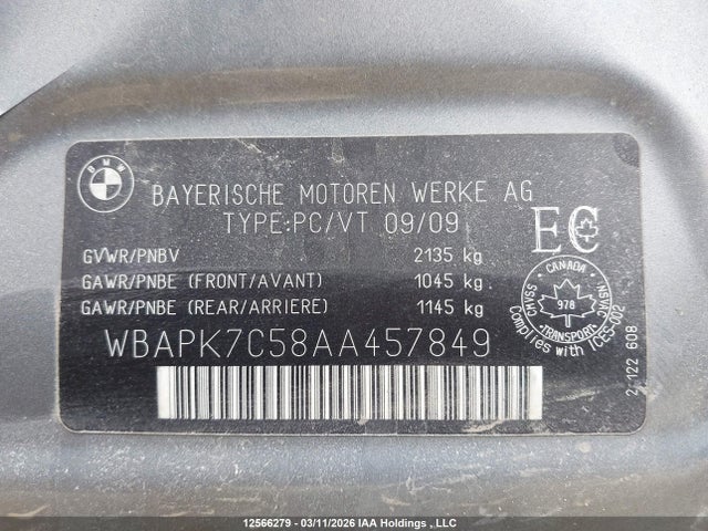 Aukcja sprzedaży 2010 Bmw 328i Xdrive, vin: WBAPK7C58AA457849, numer aukcji: 12566279