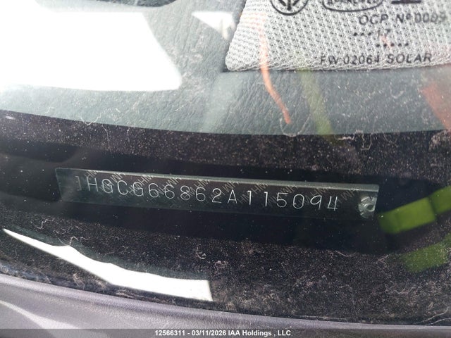 Продажа на аукционе авто 2002 Honda Accord Ex/se, vin: 1HGCG66862A115094, номер лота: 12566311