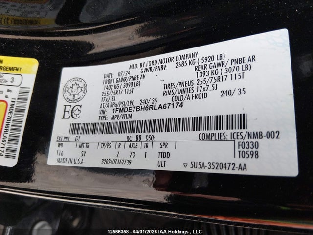 Ford Bronco Big Bend 2024 1FMDE7BH6RLA67174 Image 9