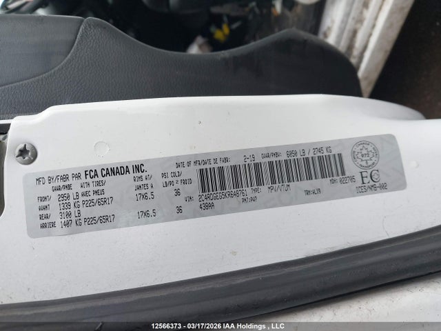 2C4RDGEG5KR648761 Dodge Grand Caravan Gt