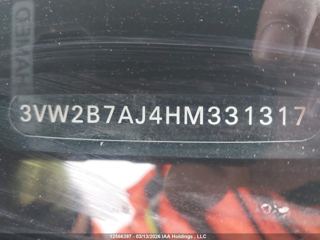 12566397 :رقم المزاد ، 3VW2B7AJ4HM331317 vin ، 2017 Volkswagen Jetta مزاد بيع