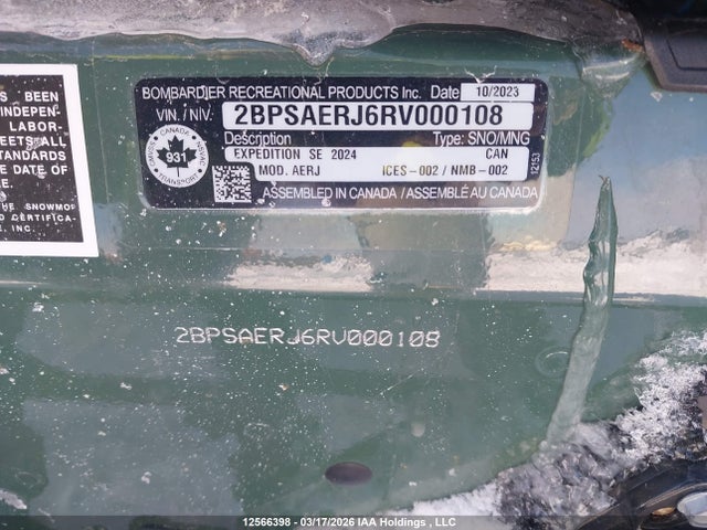 2BPSAERJ6RV000108 Skidoo Expedition