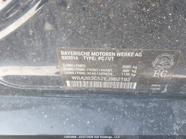 2014 Bmw 328 Xi მანქანა იყიდება აუქციონზე, vin: WBA3B3C52EJ982192, აუქციონის ნომერი: 12553568
