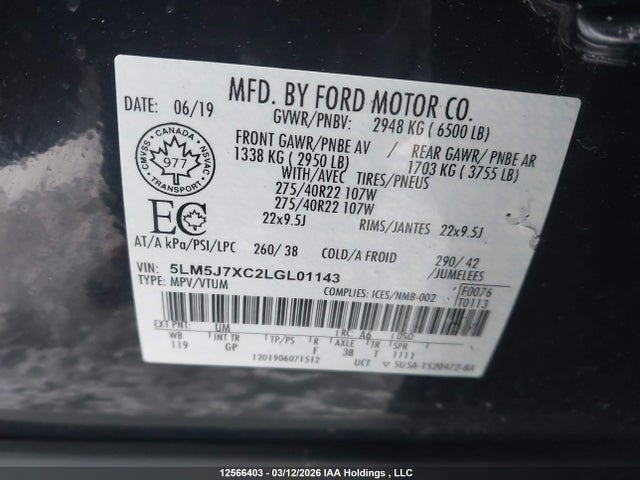 Lincoln Aviator Reserve 2020 5LM5J7XC2LGL01143 Image 19