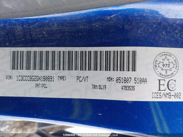 Продажа на аукционе авто 2016 Chrysler 200 S, vin: 1C3CCCBG2GN180891, номер лота: 12566405