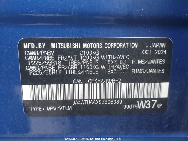 JA4ATUAAXSZ606389 Mitsubishi Eclipse Cross Es