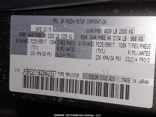JM3KE2CY9G0642337 Mazda CX-5