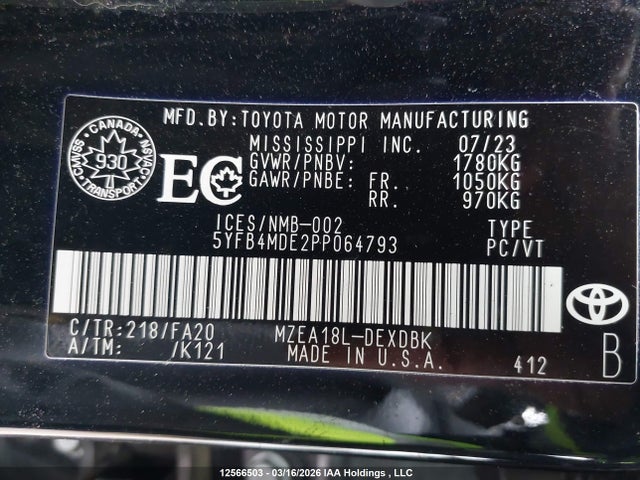 Toyota Corolla 2023 5YFB4MDE2PP064793 Image 18