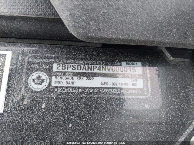 Skidoo Renegade 2022 2BPSDANP4NV000015 Image 9