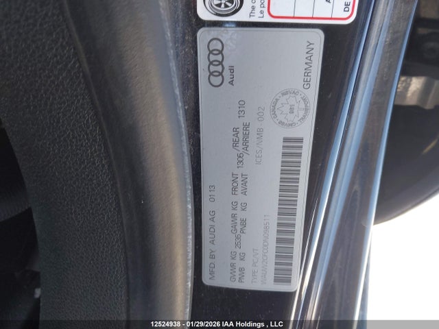 Продаж на аукціоні авто 2013 Audi S7 4.0t, vin: WAUW2CFC0DN098511, номер лоту: 12524938