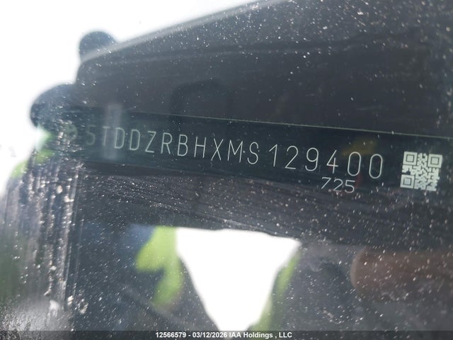 5TDDZRBHXMS129400 Toyota Highlander Limited/platinum