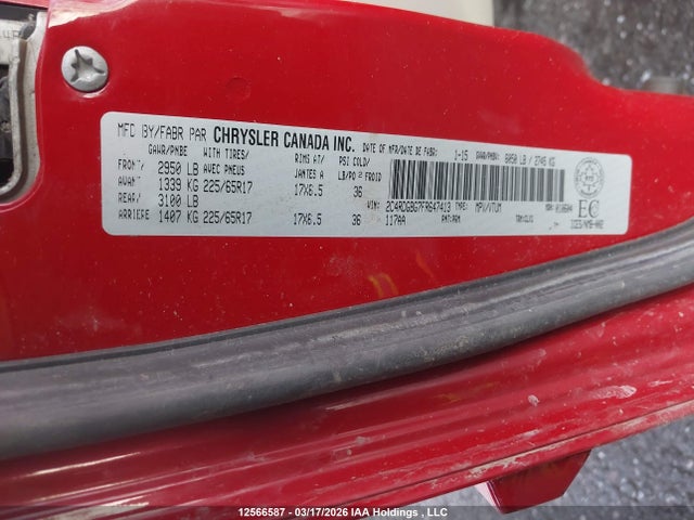 Aukcja sprzedaży 2015 Dodge Grand Caravan Se, vin: 2C4RDGBG7FR647413, numer aukcji: 12566587