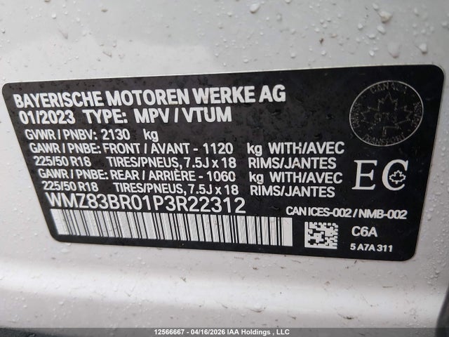 WMZ83BR01P3R22312 Mini Cooper S Countryman All4